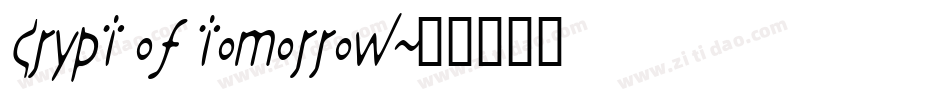 crypt of tomorrow字体转换